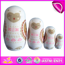 2014 neue Produkte Matryoshka Puppen für Kinder, Qualitätsprodukte Matryoshka für Kinder, handgemachte russische Matryoshka Puppenfabrik W06D035